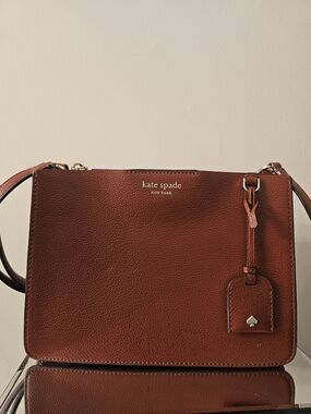 kate spade Brown Pebbled Leather Crossbody Bag